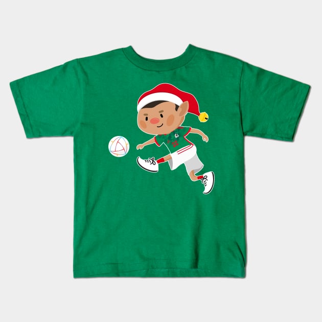 Mexico football Christmas elf. Football World Cup soccer t-shirt Kids T-Shirt by abtchlr